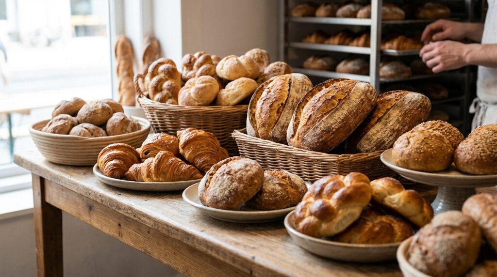 Bäckerei Sortiment mit Brot