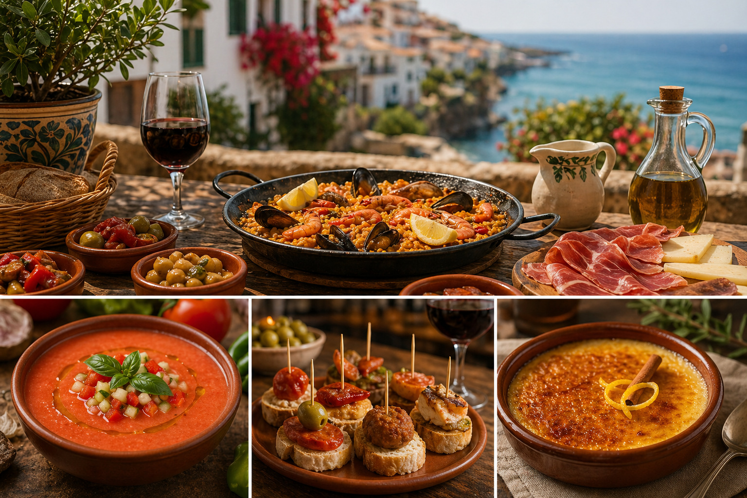 spanisches Essen schön arrangiert